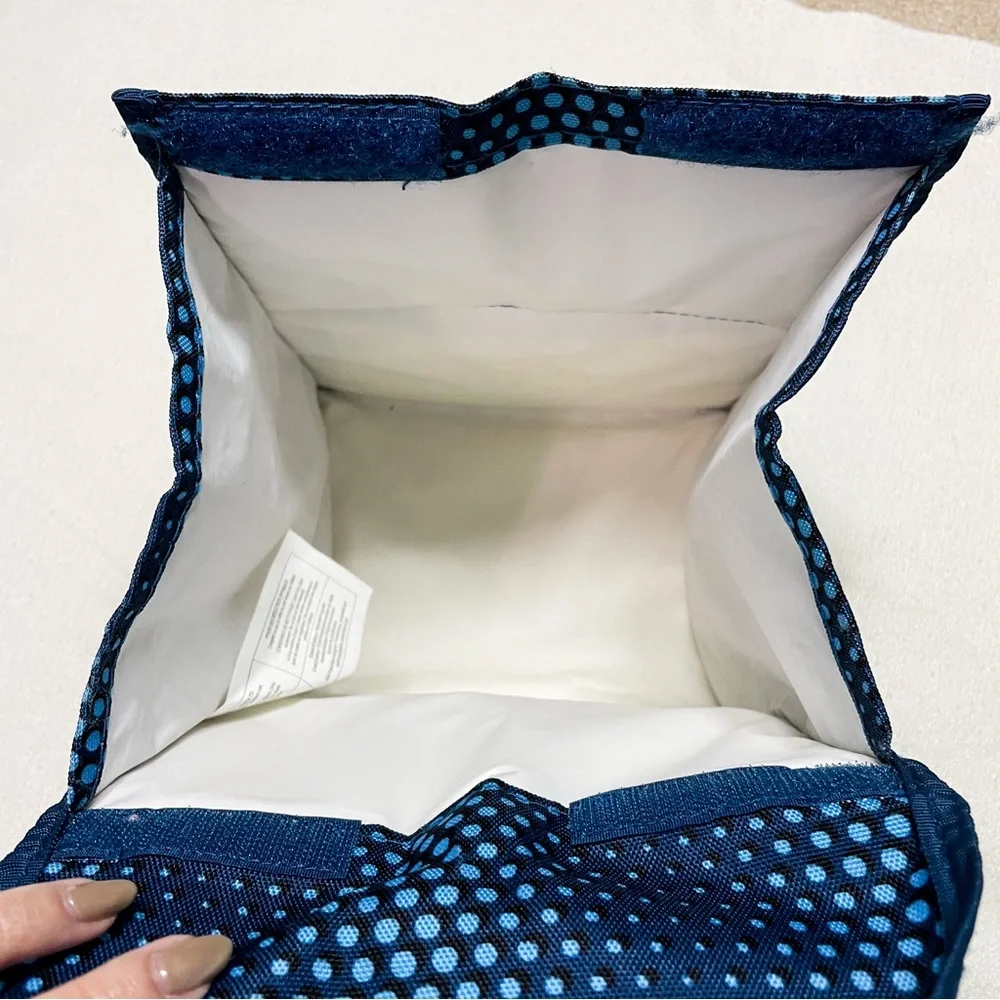 PackIt Freezable Lunch Bag Sack in Blue Polka Dot